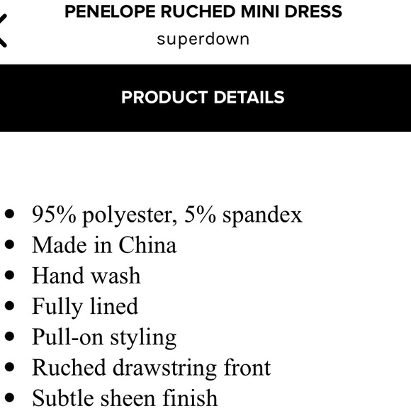 SUPERDOWN ❤️‍🔥 PENELOPE RUCHED MINI DRESS NWT - Picture 5 of 7
